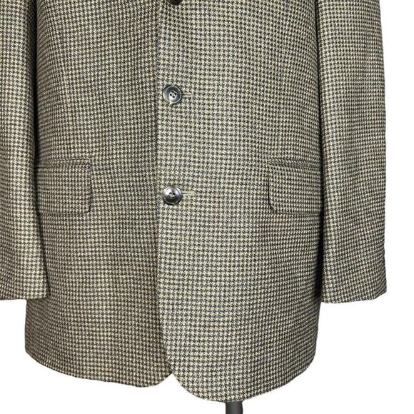 Lana Moda Fine Italian Fabric 3-Button Tweed Blazer Jacket Silk Wool Size 41 R - Picture 6 of 11